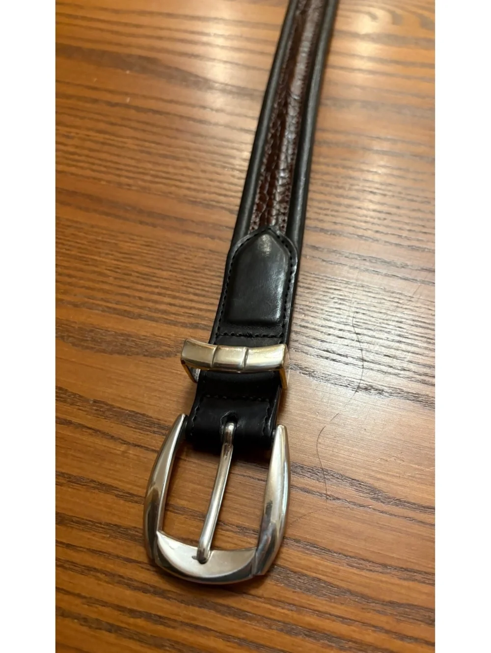 Brighton Leather Belt Men’s Size 36 Brown/Black Textured Two-Tone Accessory